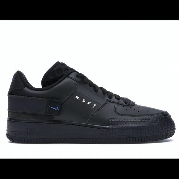 Nike Other - Nike Men's Air Force 1 black & Blue sneakers 7.5